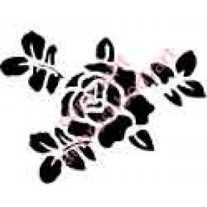0222 rose re-usable stencil